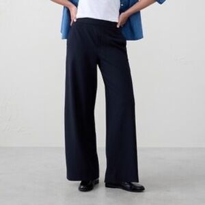 NEW Banana Republic factory HAYDEN WIDE-LEG PANT in preppy navy size 14